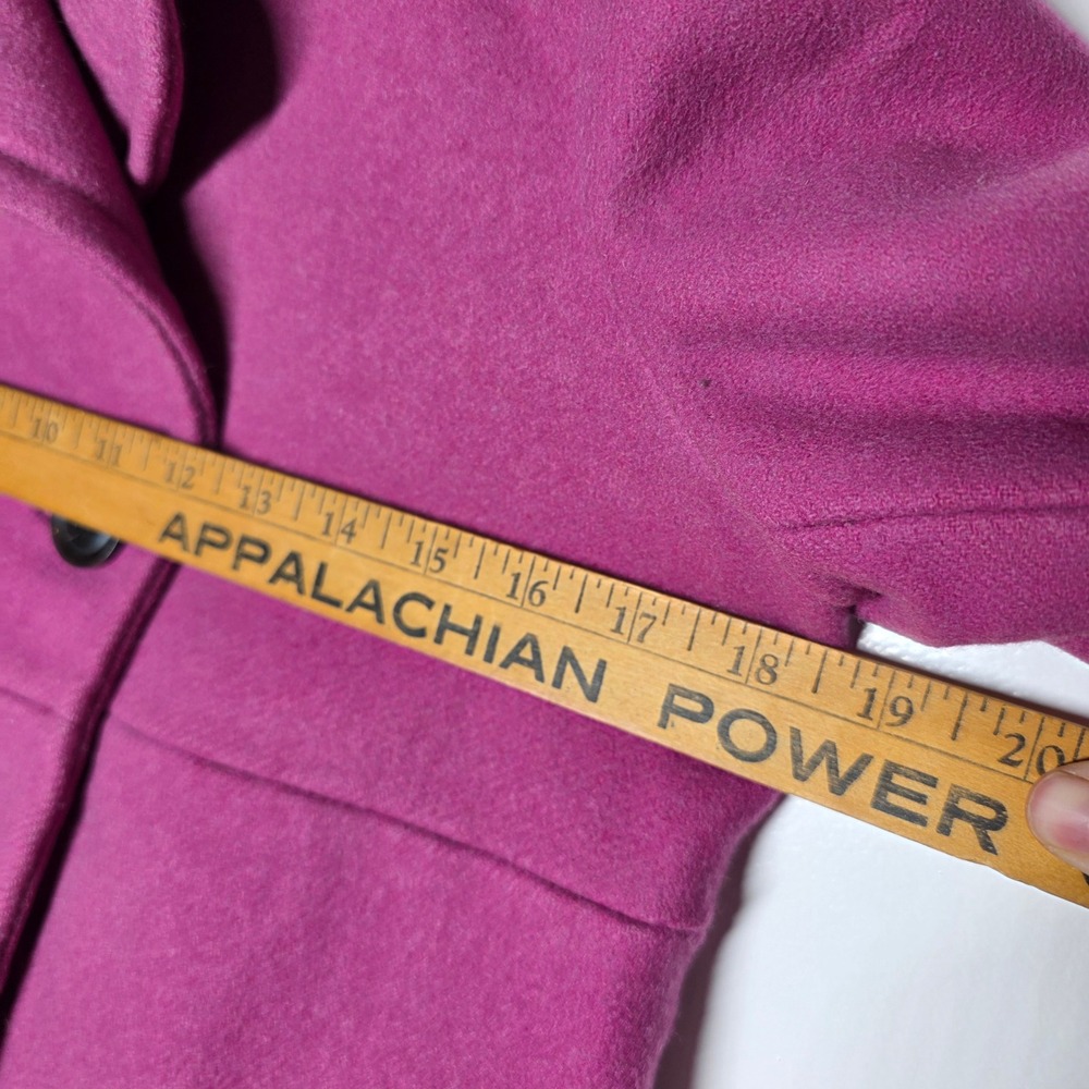 Gap Womens Magenta Pink Wool Blend Double Breasted Peacoat Jacket Size M 498590 - Picture 5 of 12